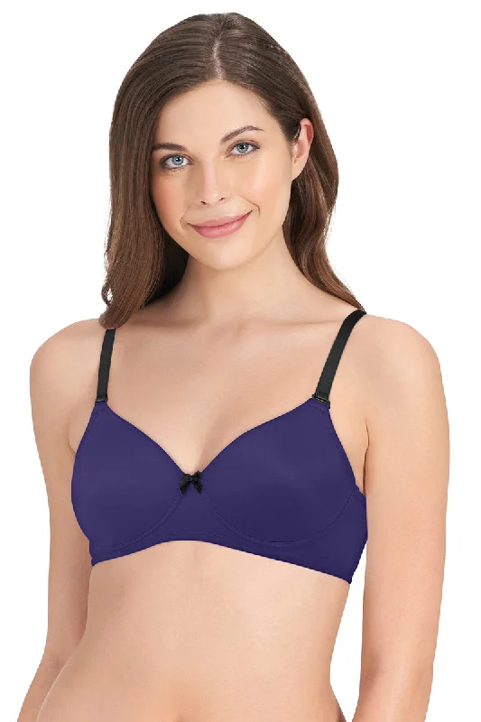 Smooth Dreams Padded Non-wired T-shirt Bra - Blue Jewel Mesh Blend Leather Blend Suede Blend