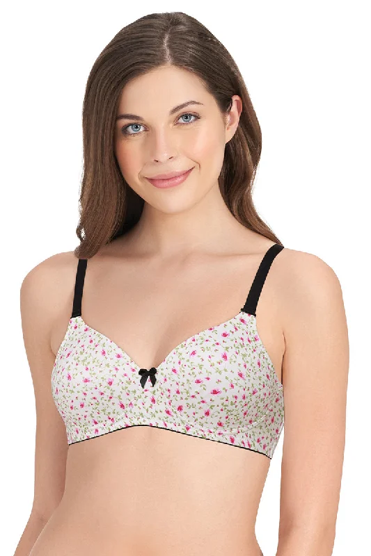 Smooth Dreams Padded Non-wired T-shirt Bra - Camelia Rose Pr Rayon Fabric Velvet Fabric Corduroy Fabric