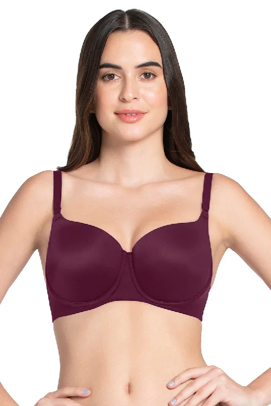 Smooth Moves Padded Wired T-shirt Bra - Purple Potion Elegant Classic Vintage