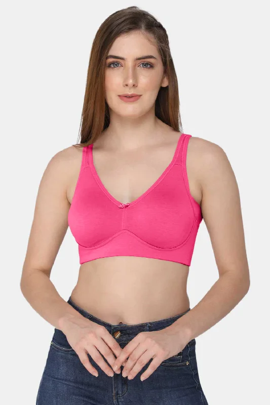 High Coverage Non-Wired Non-Padded Back Closure Intimacy T-Shirt Bra  - DEFT Wool Fabric Cashmere Fabric Tweed Fabric