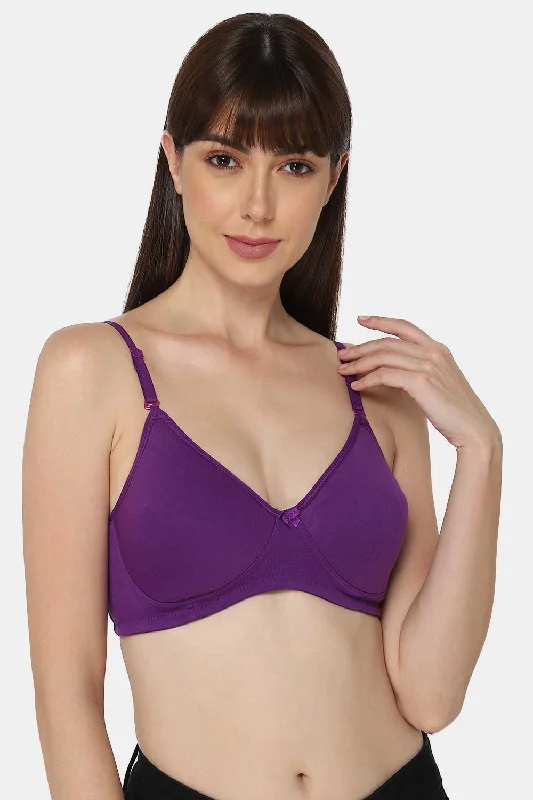 Medium Coverage Intimacy Non-Wired Padded T-Shirt Bra with Inner Seam – EC06 Ribbed T-Shirt High Neck Heavyweight