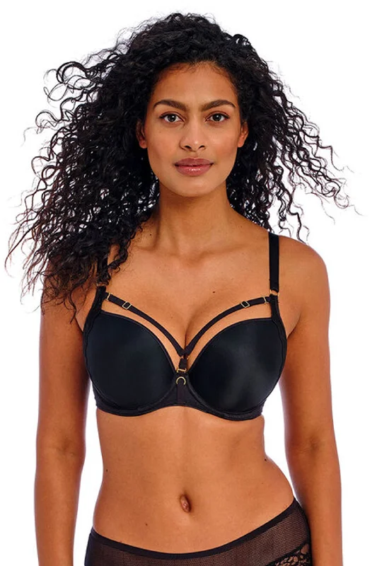 Temptress Moulded Plunge T-shirt Bra Black Casual Formal Business