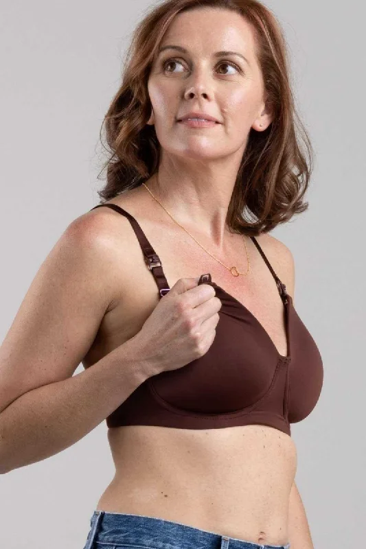 Undercover Maternity, Nursing & Beyond T-Shirt Bra™ | Bitter Chocolate Iron Safe Non-Iron Wrinkle Free