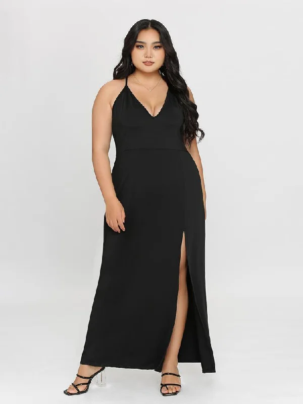 Cross Back Maxi Dress Trendy Maxi Dress with Bow