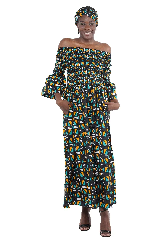 African Long Maxi Dress Fashionable Asymmetrical Maxi Dress