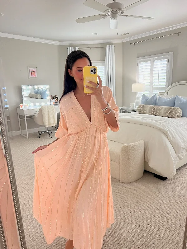 Loveswept Maxi Dress - Light Pink Elegant Maxi Dress with Ruffles