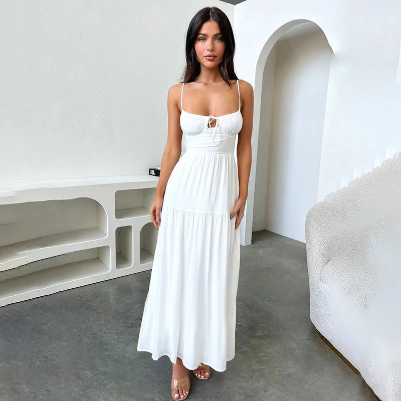 Persephone Maxi Dress Comfortable Pleated Maxi Dress