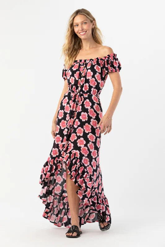 Riviera Maxi Dress Trendy Button Front Maxi Dress