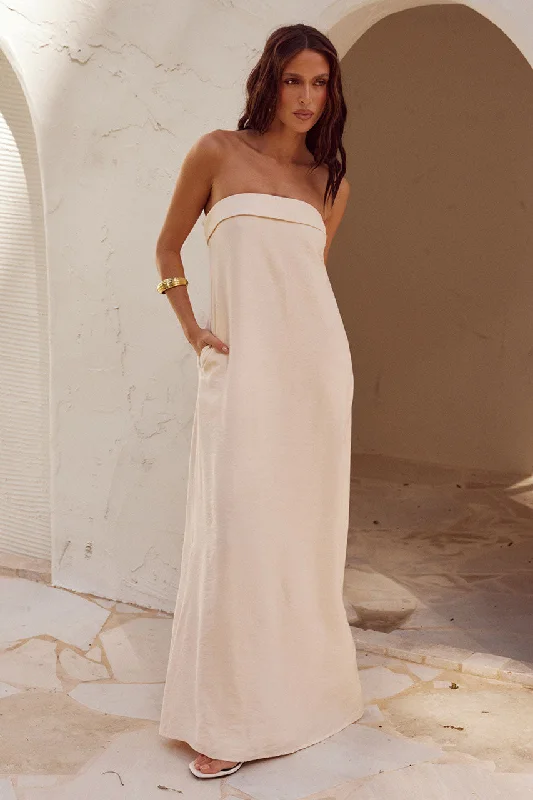 SAPHIRA MAXI DRESS - STONE Stylish Long Sleeve Maxi Dress