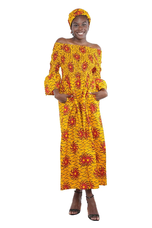 African Long Maxi Dress Cozy Knitted Maxi Dress