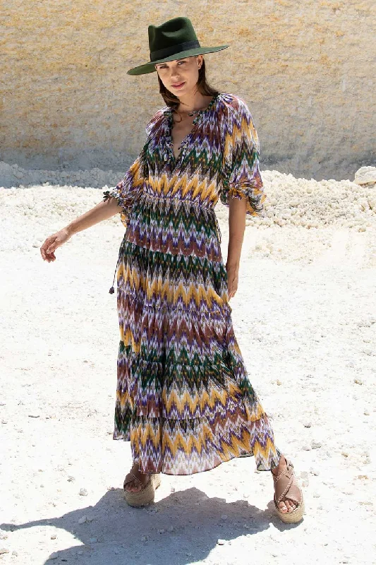 Scallop Maxi Dress Ziggy Multi Fashionable Sheer Maxi Dress