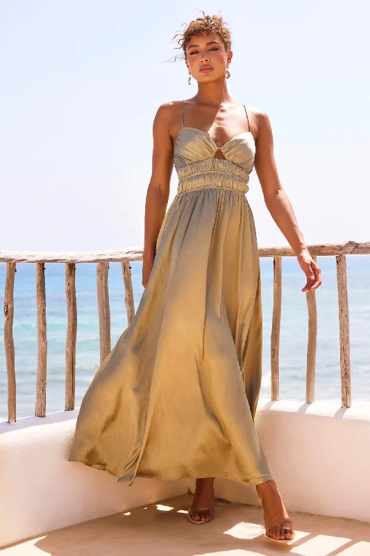 Way To You Maxi Dress - Olive Classic Solid Maxi Dress