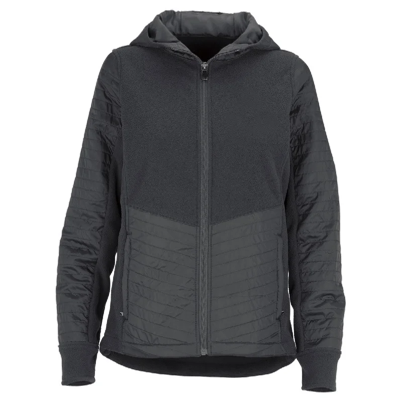 Vantage Women's Dark Grey Yukon Jacket Front Pockets Side Pockets Patch Pockets