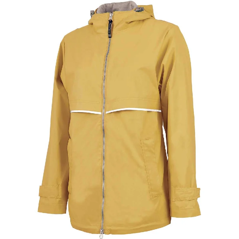 Charles River Women's Buttercup/Reflective New Englander Rain Jacket Anorak Shell Jacket Lightweight Jacket Charles River Women's Buttercup/Reflective New Englander Rain Jacket Anorak Shell Jacket Lightweight Jacket