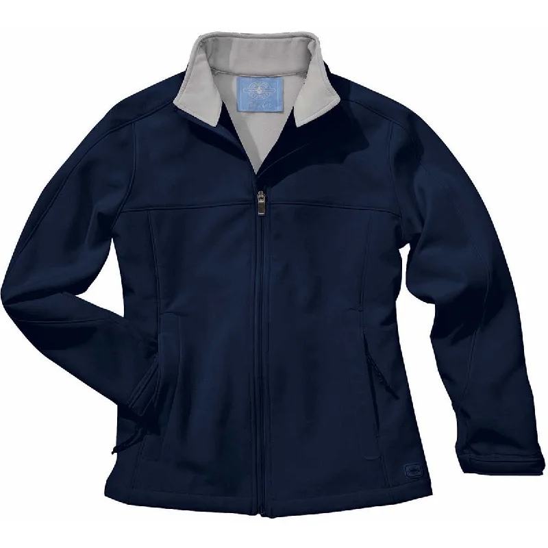 Charles River Women's Navy/Vapor Grey Soft Shell Jacket Chenille Fabric Brocade Fabric Lace Fabric