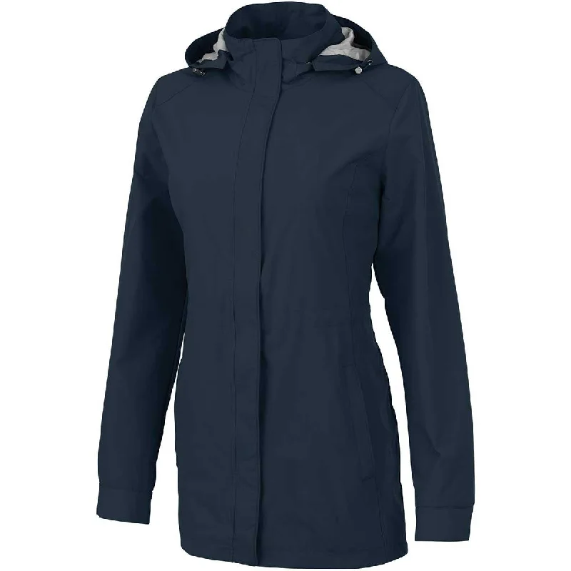 Charles River Women's Graphite Navy Logan Jacket Hooded Jacket Caped Jacket Shawl Collar Jacket