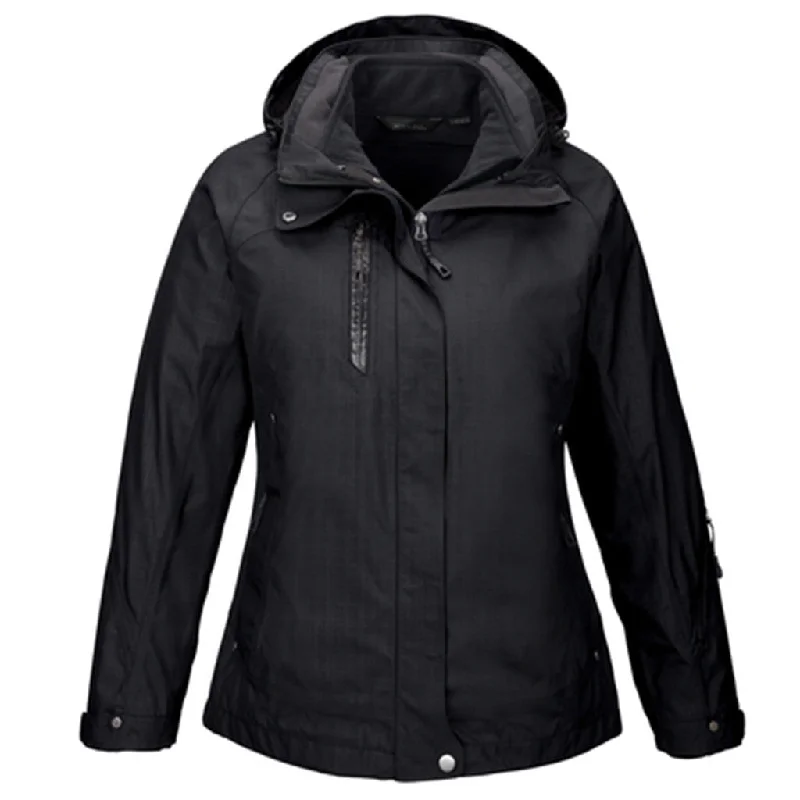 North End Women's Black Caprice 3-In-1 Jacket with Soft Shell Liner Nylon Jacket Polyester Jacket Spandex Jacket North End Women's Black Caprice 3-In-1 Jacket with Soft Shell Liner Nylon Jacket Polyester Jacket Spandex Jacket