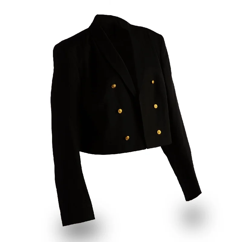 AS-IS NAVY Women's Dinner Dress Blue Jacket - Gold Buttons Jacket Blazer Coat