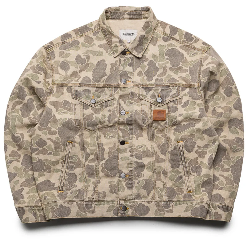 Carhartt WIP Duck Helston Jacket - Camo Duck/Black Insulated Jacket Fitted Jacket Loose Jacket