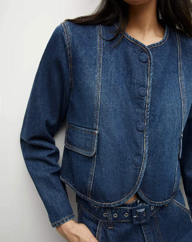 Cordell Denim Jacket Zip Front Button Front Snap Front