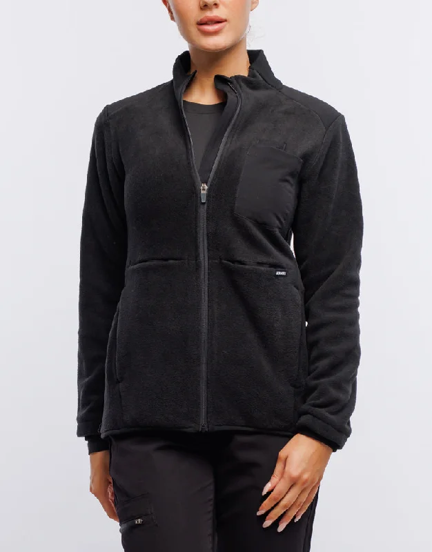 Essential Fleece Jacket - Black Wool Jacket Cashmere Jacket Tweed Jacket
