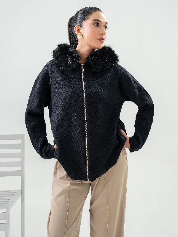 Fur Jacket V-Neck Jacket Boat Neck Jacket Square Neck Jacket