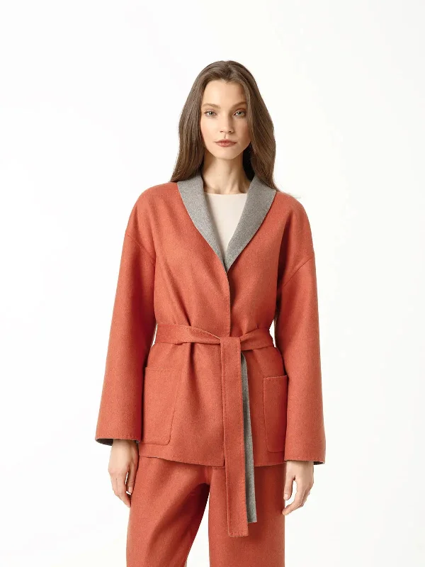 Jacket cashmere loose cut Elasticated Jacket Padded Jacket Insulated Jacket