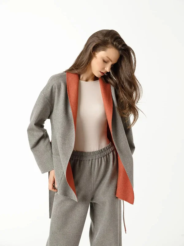 Cashmere jacket Belted Jacket Elasticated Jacket Padded Jacket