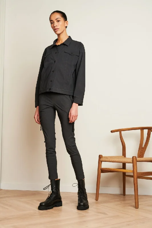 Jane Lushka Black Sena Jacket Mesh Jacket Canvas Jacket Denim Jacket