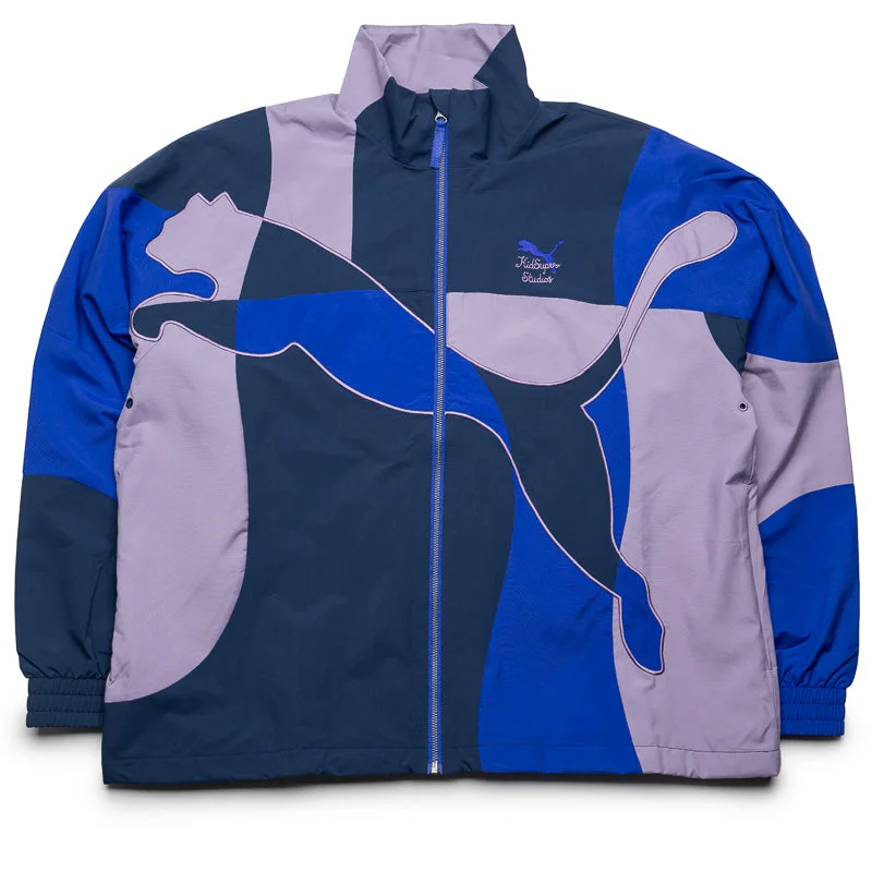 KidSuper x Puma Cellerator Jacket - Lapis Lazuli Stand-Up Collar Roll-Neck Collar Turtle Neck