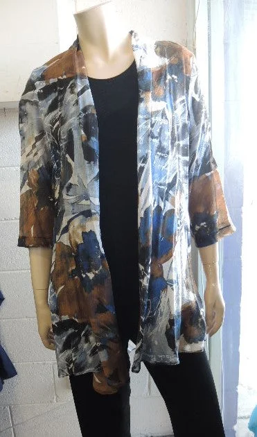 KT Creations Jacket Notch Collar Jacket Peter Pan Collar Jacket Cowl Neck Jacket