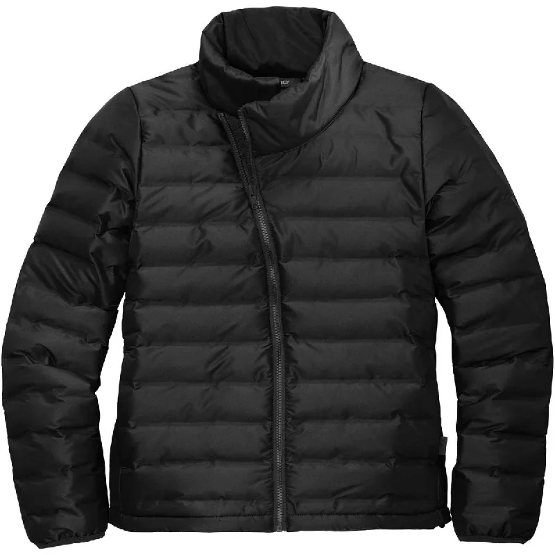 OGIO Women's Blacktop Street Puffy Full-Zip Jacket Collared Jacket Crew Neck Jacket Turtle Neck Jacket