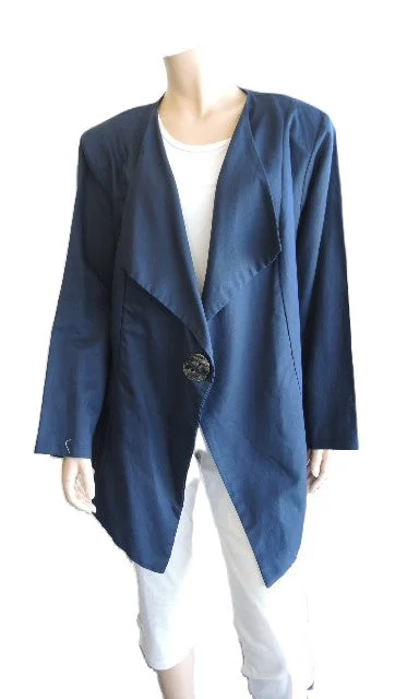 Lorissa Linen Blend Jacket Tiered Jacket Buttoned Jacket Zippered Jacket
