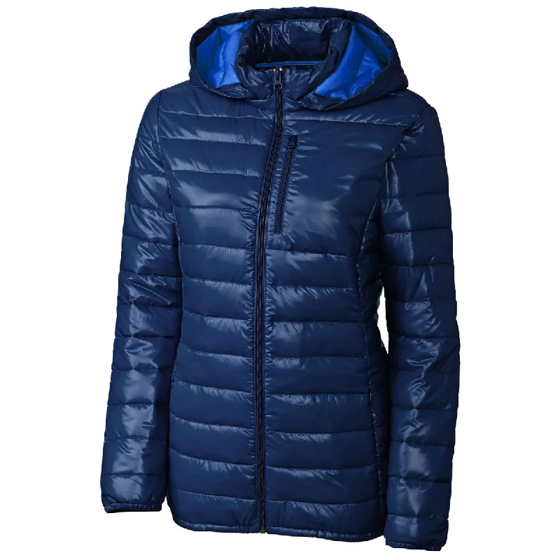 Clique Women's Navy/Royal Blue Stora Jacket Herringbone Jacket Checkered Jacket Solid Jacket