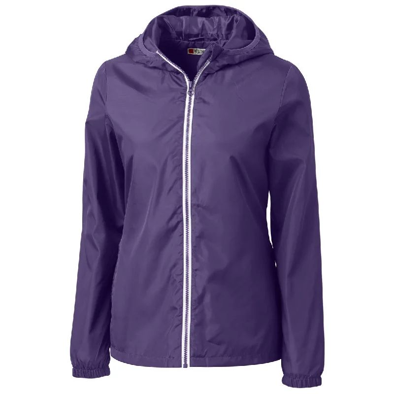 Clique Women's College Purple View Jacket Boat Neck Shawl Collar Notched Collar