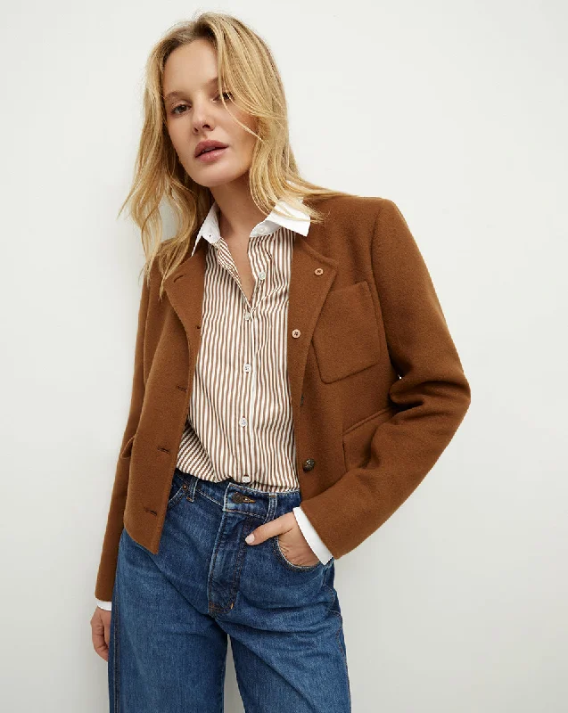 Lyssa Collarless Jacket Notch Collar Jacket Peter Pan Collar Jacket Cowl Neck Jacket