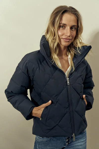 Mos Mosh Salute Navy Ahla Down Jacket Knit Jacket Woven Jacket Fleece Jacket