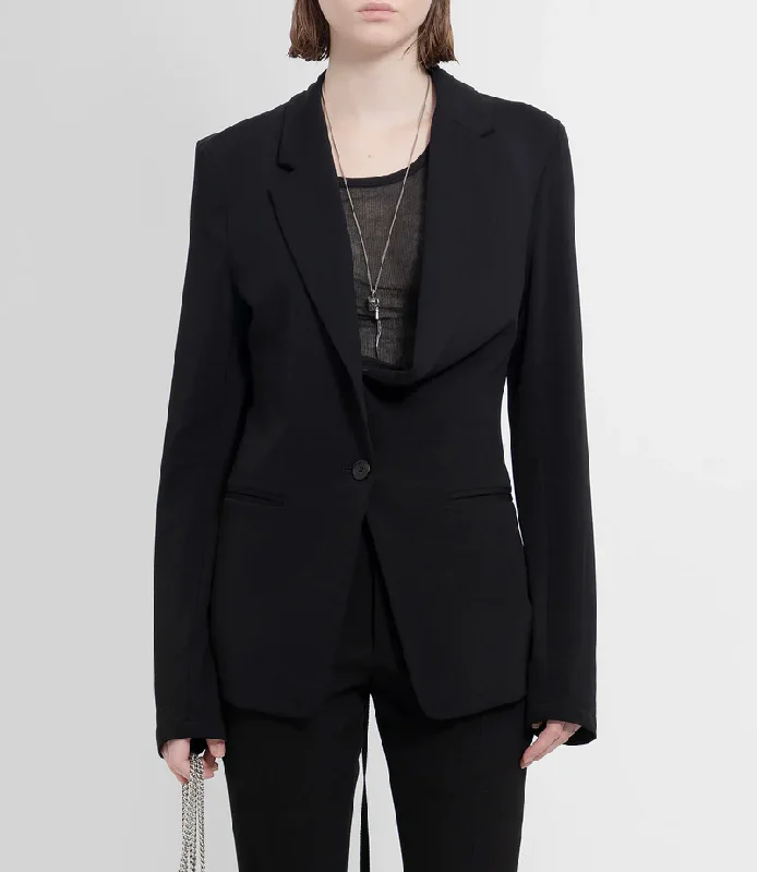 Nova Light Asymmetric Blazer Jacket Faux Fur Fabric Real Fur Fabric Shearling Fabric