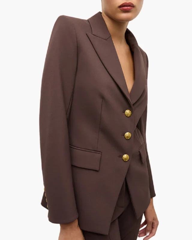 ORLANE DICKEY JACKET IN DARK CHOCOLATE Fleece Fabric Down Fabric Feather Fabric