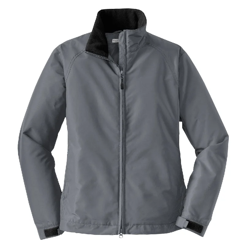 Port Authority Women's Steel Grey/True Black Challenger Jacket Mesh Jacket Canvas Jacket Denim Jacket