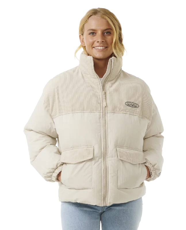 High Tide Mixed Cord Jacket in Off White Wool Jacket Cashmere Jacket Tweed Jacket