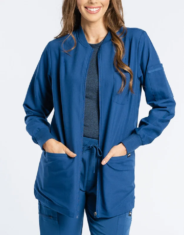 Scrub Jacket Zip Up - Royal Blue Mesh Jacket Canvas Jacket Denim Jacket