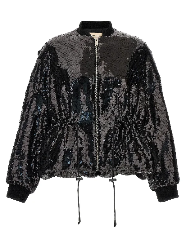 Sequin Bomber Jacket Fleece Jacket Down Jacket Feather Jacket