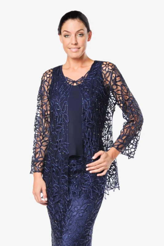 Soulmates C809 Hand Crocheted Beaded Lace Jacket Snapped Jacket Toggled Jacket Drawstring Jacket