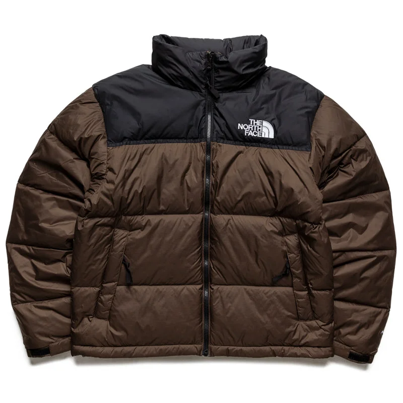 The North Face 1996 Retro Nuptse Jacket - Smokey Brown/Black Belted Jacket Elasticated Jacket Padded Jacket The North Face 1996 Retro Nuptse Jacket - Smokey Brown/Black Belted Jacket Elasticated Jacket Padded Jacket