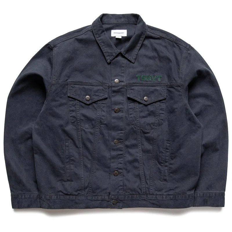 thisisneverthat TSNVT Trucker Jacket - Off Black Rayon Fabric Velvet Fabric Corduroy Fabric