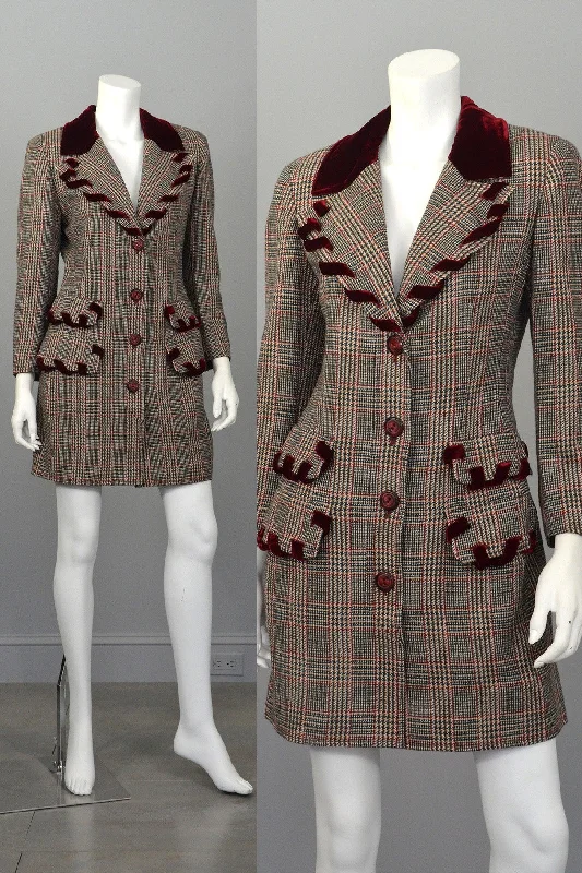 Valentino Tweed Riding Jacket Toggled Jacket Drawstring Jacket Belted Jacket