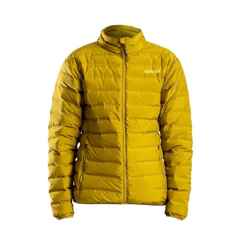 Women's Down Puffer Jacket (Mustard) Tailored Jacket Straight Jacket A-Line Jacket