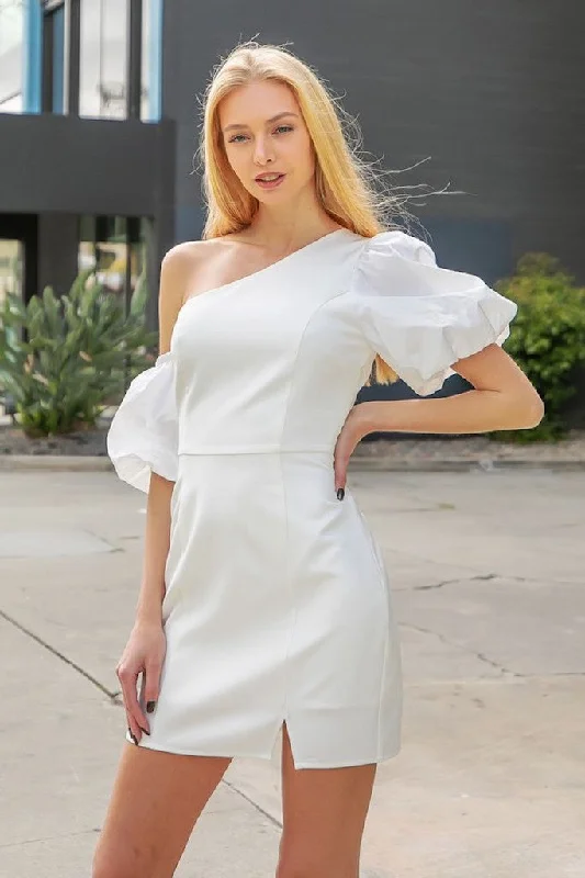 Don't Say No Mini Dress- White Classic White Mini Dress