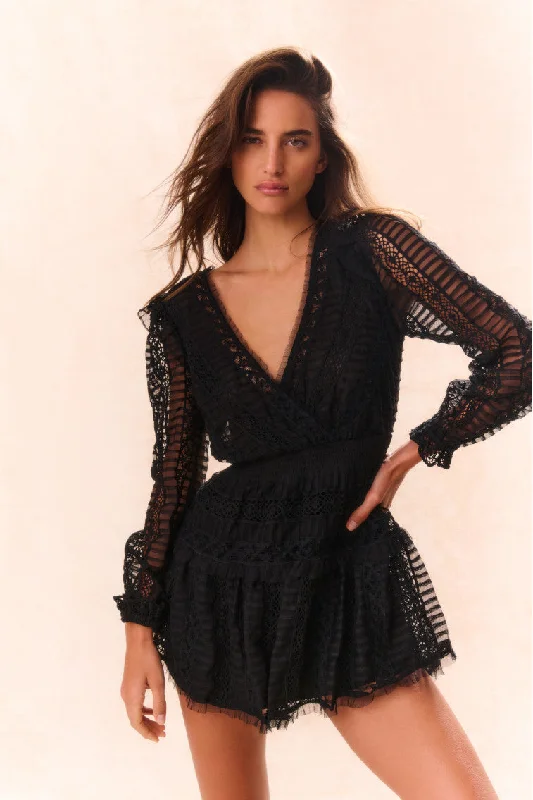 Alonsa Lace-Detailed Mini Dress Fashionable Summer Mini Dress